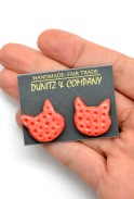 Colorful Cat Ceramic Studs